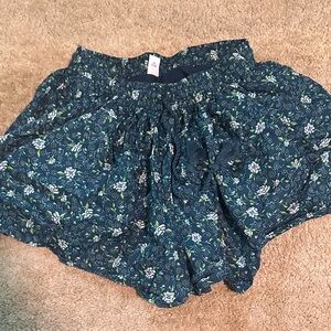 Old Navy Floral High Waist Women's Shorts - Blue